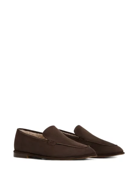 Pantofi loafer 12 Storeez din piele maro