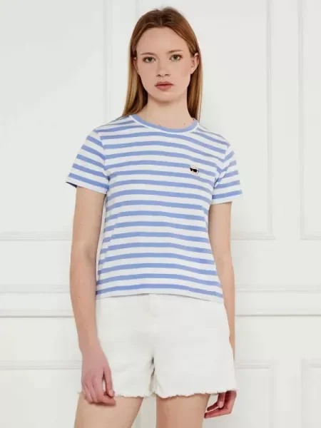 Karl Lagerfeld Tricou IKON PATCH albastru
