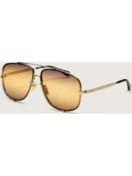 Chloé ochelari de soare auriu