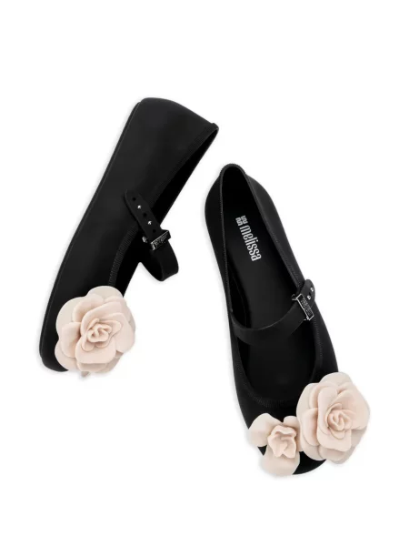 Balerini Melissa cu model floral negru