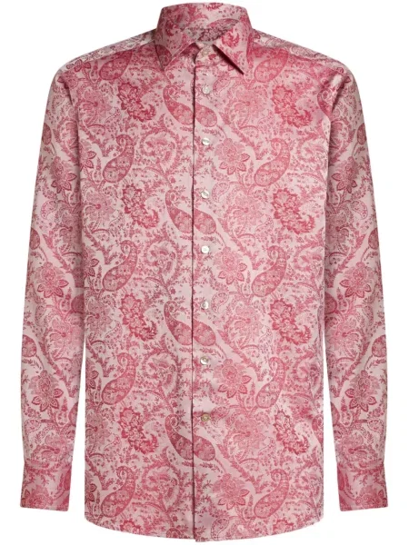 Cămașă Etro cu imagine cu model paisley roz