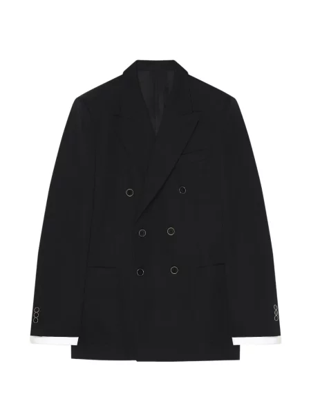 Geacă Givenchy de lână cu două rânduri de nasturi negru