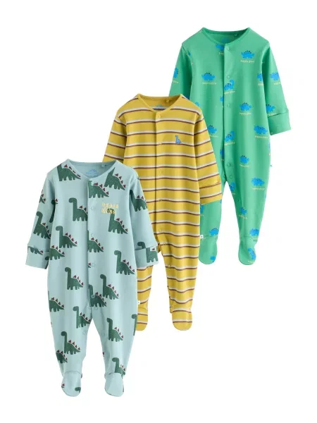 Next Pijamale deschis / galben șofran / verde / verde pin albastru