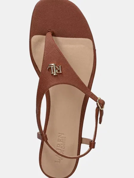 Шкіряні сандалі Lauren Ralph Lauren Everley 2 коричневий