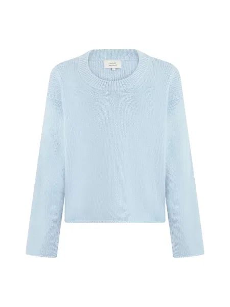 Sweter Loulou De Saison z dekoltem w kształcie litery U niebieski