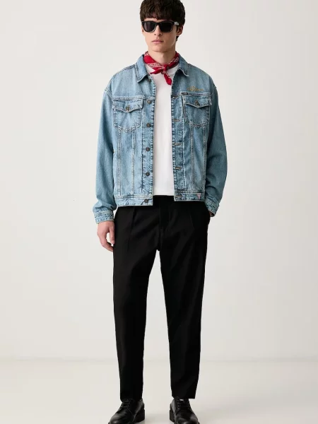 Guess Jeans geacă de blugi pentru bărbați albastru
