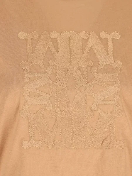 Tricou Max Mara cu broderie maro