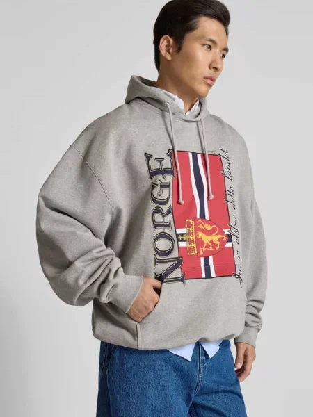 Bluza z kapturem o kroju oversized z nadrukiem z motywem Vetements