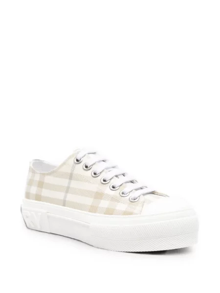 Sneakerși Burberry în carouri cu platformă