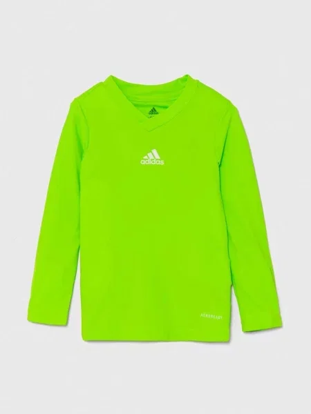 Adidas Performance tričko s dlouhým rukávem TEAM BASE TEE Y zelené