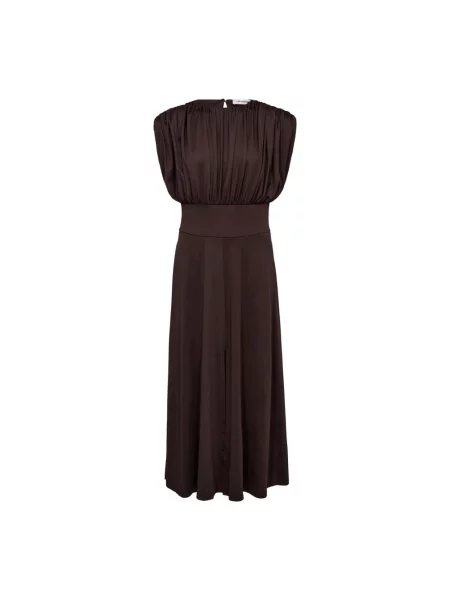 Maksi sukienka maxi Co'couture brązowa
