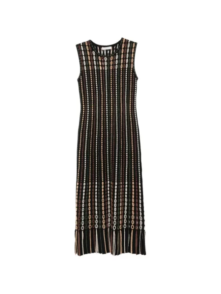 Rochie midi Ulla Johnson cu imprimeu geometric negru