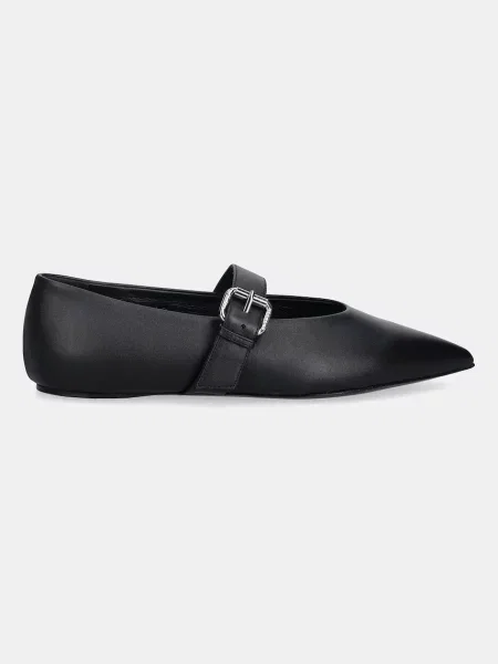 Weekend Max Mara baleriny skórzane Wkagel czarny
