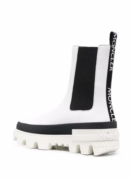 Botine chelsea Moncler alb