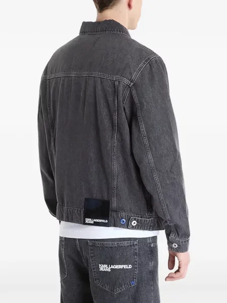 Traper jakna Karl Lagerfeld Jeans s autogramom siva