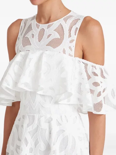 Rochie Temperley London din dantelă de costum alb