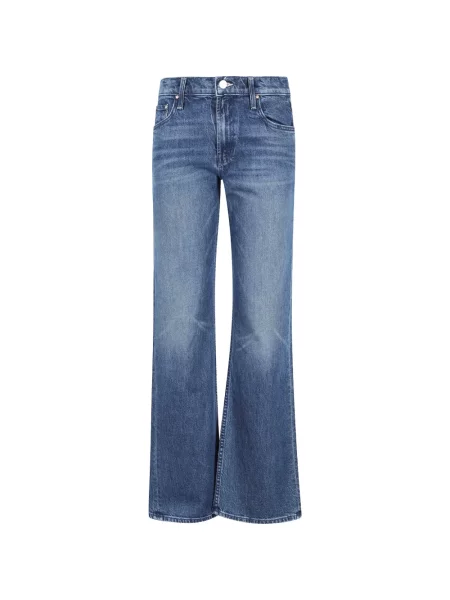 Jeansy Mother z 5 kieszeniami w kształcie litery A niebieskie