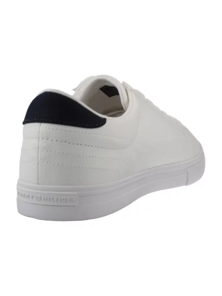 Sneakerși Tommy Hilfiger din dantelă lungi alb