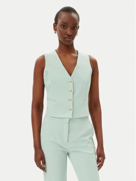 Maryley Vestă elegantă verde