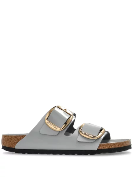 Pantofle Birkenstock s přezkou šedé