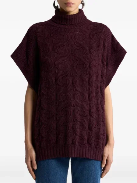 Vilnonis golfas Etro su paisley raštu violetinė