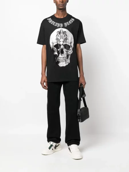 Trumpas marškinėliai Philipp Plein juoda