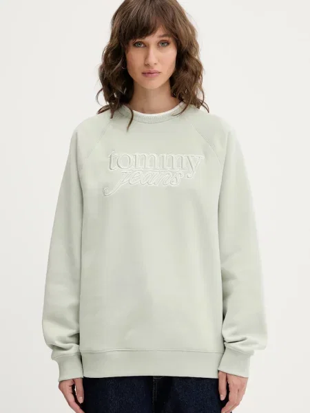 Pulover Tommy Jeans zelena