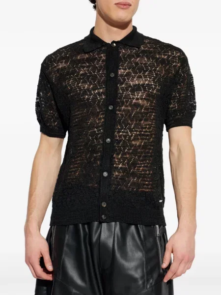 Cămașă Dsquared2 tricotate negru