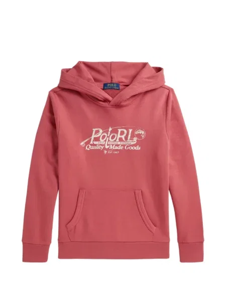 Bluza z kapturem dziecięca Polo Ralph Lauren czerwona