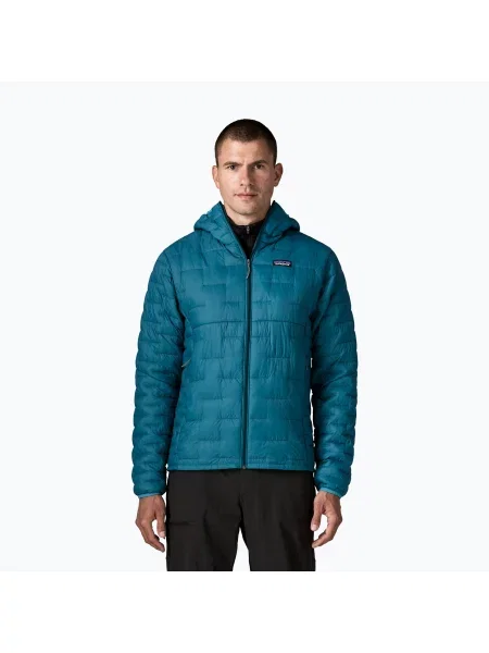 Geacă izolată pentru bărbați Patagonia Micro Puff Hoody glacial blue albastru