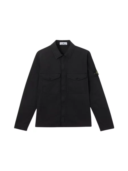 Kurtka koszulowa Stone Island z kamieniami czarna