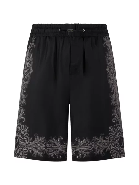 Pantaloni scurți Philipp Plein cu imagine cu cordon negru