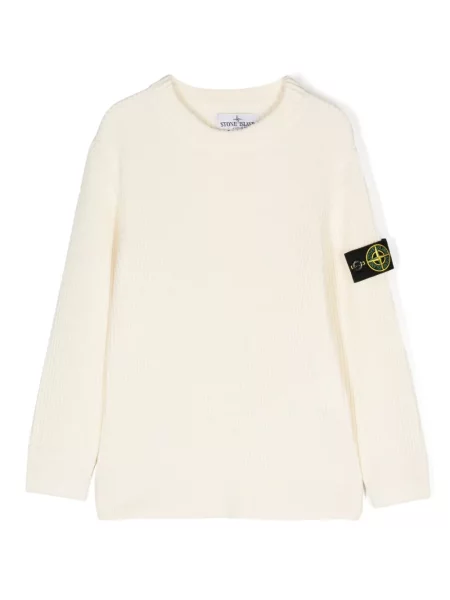 Sweter dziecięcy Stone Island biały