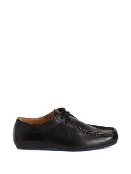 Pantofi loafer Jil Sander cu șireturi cu glugă din dantelă negru