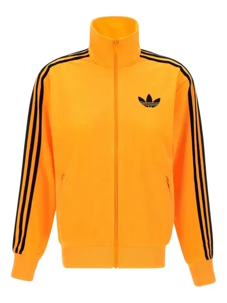 Kurtka Adidas w paski z cekinami brązowa