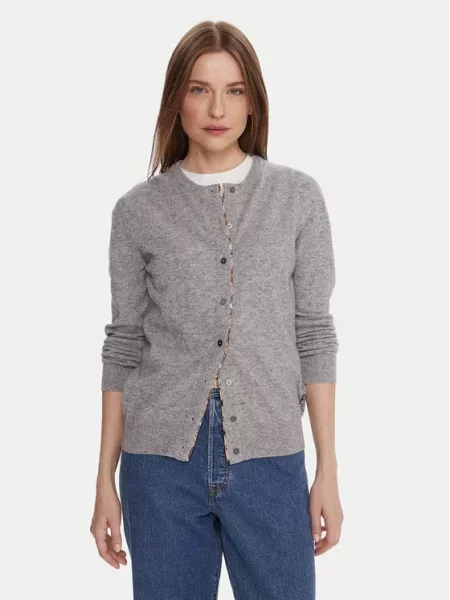 Кардиган з додаванням вовни Barbour Pendle Knitted Cardigan легкий сірий