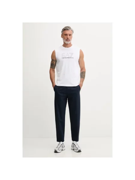 Spodnie dresowe Emporio Armani Ea7 niebieskie