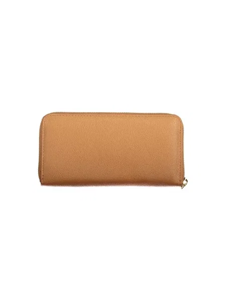Lniany portfel Valentino Bags brązowy