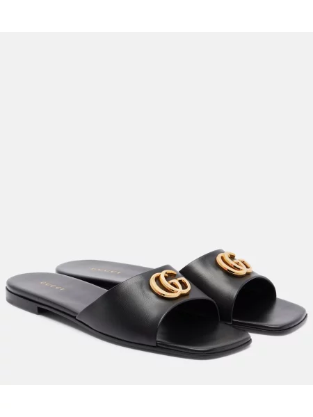 Sandale Gucci din piele negru