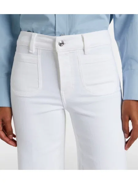 Pantaloni palazzo Frame alb