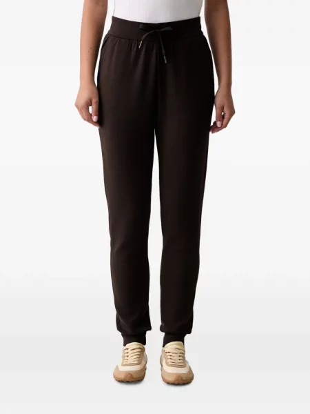 Pantaloni Armani Exchange alergare cu autograf cu cordon maro