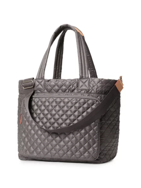 Matlasat geantă shopper Mz Wallace gri