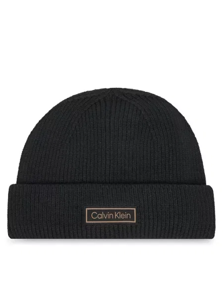 Καπέλο Calvin Klein Patch Chunky Rib Doc Hat Black Universal μαύρο