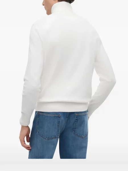 Pulover Tommy Hilfiger cu broderie alb