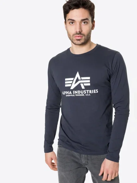 ALPHA INDUSTRIES Tricou bleumarin alb