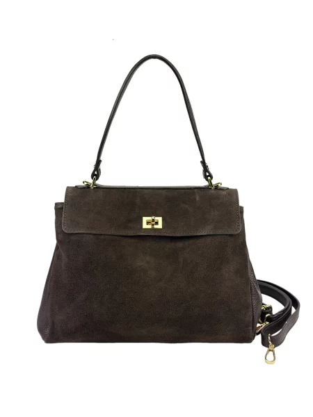 Замшевая сумка Royalbag коричневая