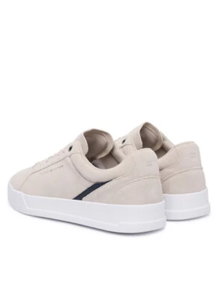 Tenisice Tommy Hilfiger Th Court Premium Suede Svijetlo bež
