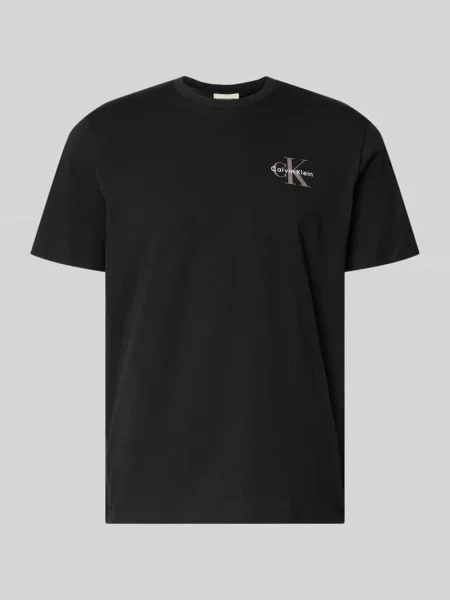 T-shirt z okrągłym dekoltem i logo Calvin Klein Jeans biała