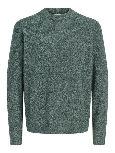 JACK & JONES Pulover JORFREDERIKSBERG OLLIE închis / amestecat verde