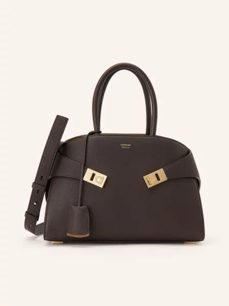 Ferragamo Kabelka Hug tmavě / zlatá hnědá